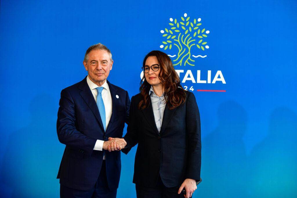 Adolfo Urso and Yuliia Svyrydenko (Ukraine)